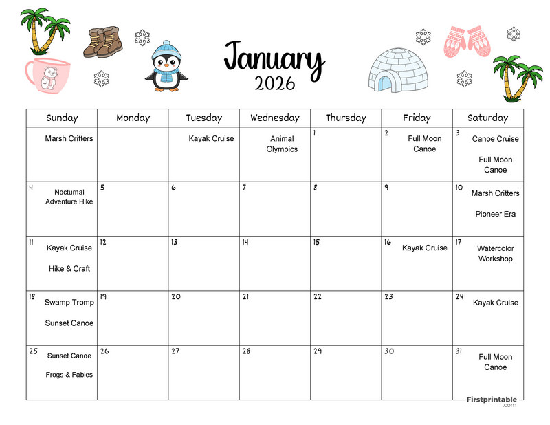 January 2026 Calendar